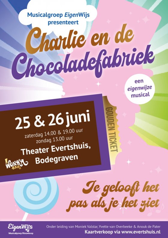 Lees meer over het artikel Musicalgroep EigenWijs presenteert Charlie en de Chocoladefabriek