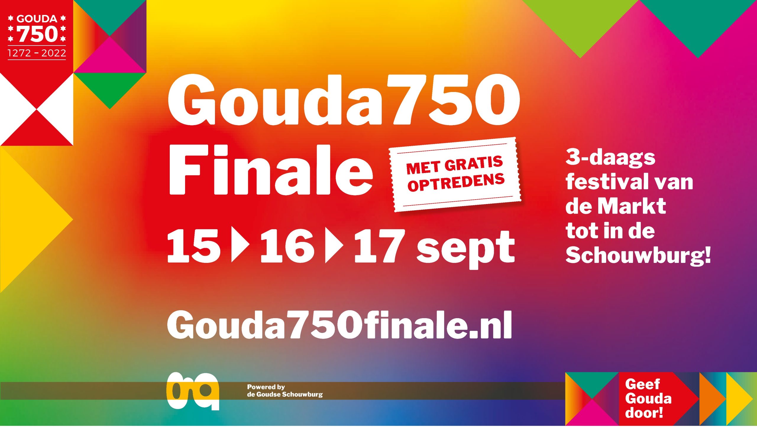 Lees meer over het artikel Gouda750 Finale, een 3-daags festival van de Markt tot in de Schouwburg
