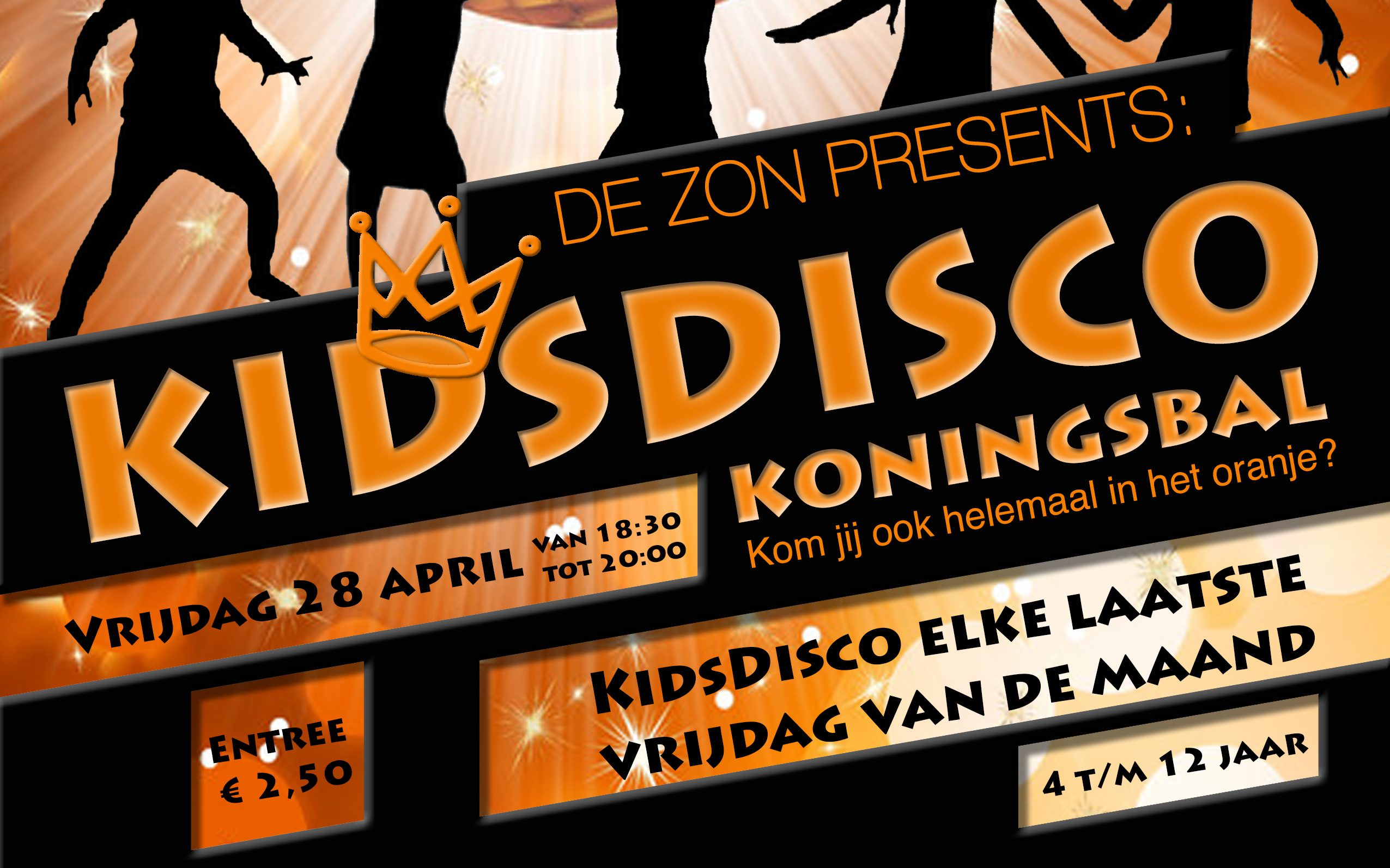 Lees meer over het artikel Kidsdisco 28 April – Koningsbal 
