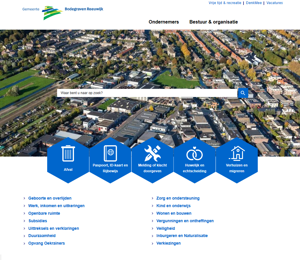 Lees meer over het artikel Gemeente Bodegraven-Reeuwijk lanceert nieuwe website voor betere dienstverlening
